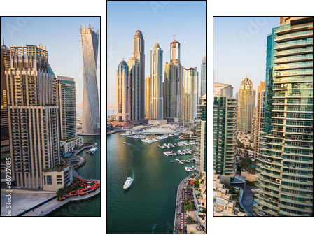 Dubai Marina. UAE - Three-piece canvas print, Triptych
