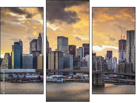 New York City Skyline - Three-piece canvas print, Triptych