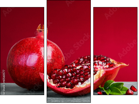 pomegranate fruit - Three-piece canvas print, Triptych