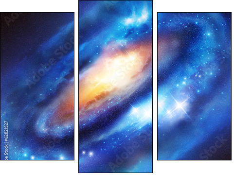 Galaxy System - Three-piece canvas print, Triptych