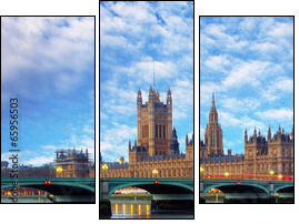 London panorama - Big ben, UK - Three-piece canvas print, Triptych
