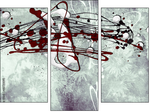 Grunge textured abstract background - collage - Three-piece canvas print, Triptych
