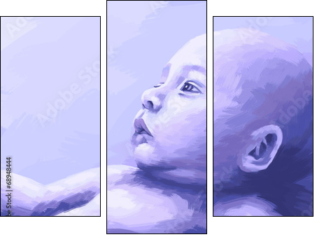 Child - Three-piece canvas print, Triptych