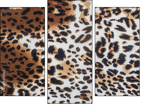 texture of fabric striped leopard - Three-piece canvas print, Triptych