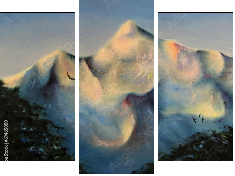 Shambhala - Three-piece canvas print, Triptych