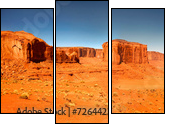 High Resolution Image of Monument Valley Arizona - Three-piece canvas print, Triptych