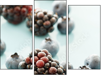 fresh berries - Three-piece canvas print, Triptych