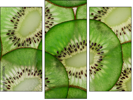 Sliced fruits background - Three-piece canvas print, Triptych