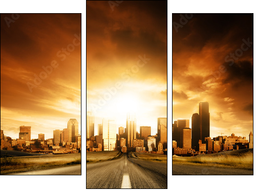 Urban Doom - Three-piece canvas print, Triptych