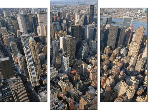 AERIAL VUE OF MANHATTAN (NEW YORK, USA) - Three-piece canvas print, Triptych