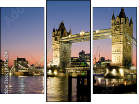 Tower Bridge Panorama - Three-piece canvas print, Triptych