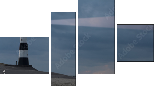 lighthouse in the dusk - Four-piece canvas print, Fortyk