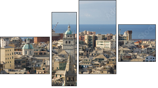 Genova, centro storico - Four-piece canvas print, Fortyk