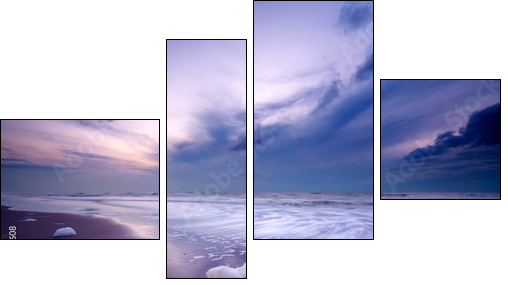 ocean at night - Four-piece canvas print, Fortyk