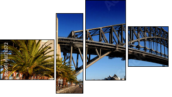 Sydney Harbour Bridge PanoramaColour - Four-piece canvas print, Fortyk