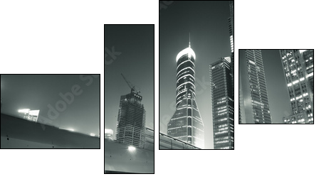 Megacity Highway - Four-piece canvas print, Fortyk
