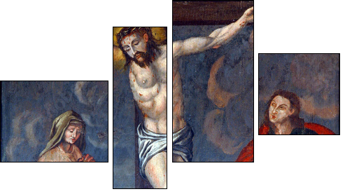 Crucifixion, Jesus on the cross - Four-piece canvas print, Fortyk