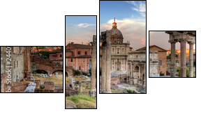 rome hdr panoramic view - Four-piece canvas print, Fortyk