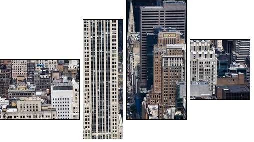 Skyline von New York City  mit HochhÃ¤usern - Four-piece canvas print, Fortyk