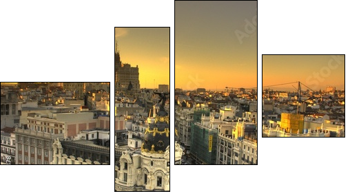 Edificio Metropolis Madrid - Four-piece canvas print, Fortyk