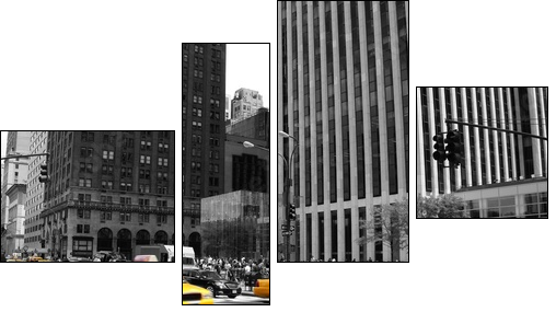 NYC Taxi - Four-piece canvas print, Fortyk