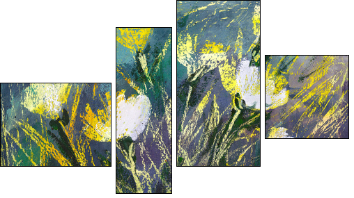 Wild flowers - Four-piece canvas print, Fortyk