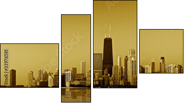 Chicago gold coast. - Four-piece canvas print, Fortyk