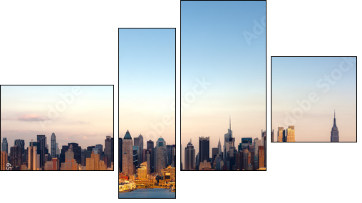 New York skyline - Four-piece canvas print, Fortyk