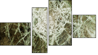 Glass cracked broken - Four-piece canvas print, Fortyk