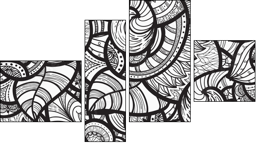 vector seamless ethnic doodle pattern - Four-piece canvas print, Fortyk