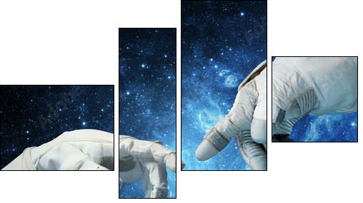 New technologies in space. Concept - Four-piece canvas print, Fortyk