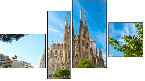 La Sagrada Familia, Barcelona, spain. - Four-piece canvas print, Fortyk
