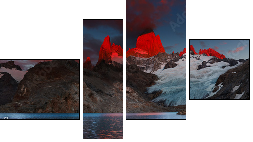 Mount Fitz Roy, Patagonia, Argentina - Four-piece canvas print, Fortyk