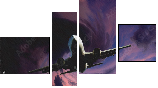 turbulence - Four-piece canvas print, Fortyk