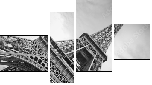 The Eiffel Tower, Paris - Four-piece canvas print, Fortyk