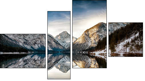 Reflection at Plansee (Plan Lake), Alps, Austria - Four-piece canvas print, Fortyk