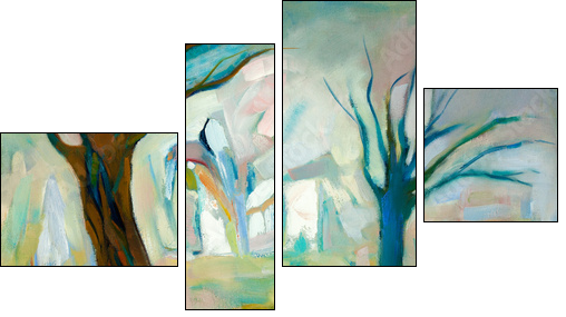 Dead trees - Four-piece canvas print, Fortyk