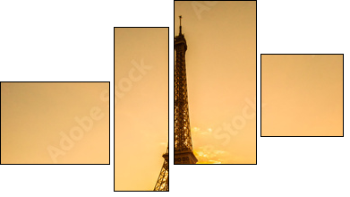 Eiffel tower at sunrise, Paris. - Four-piece canvas print, Fortyk