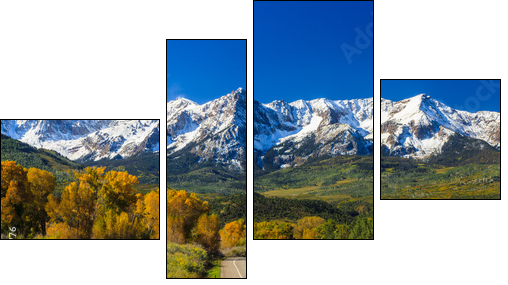 Road in Colorado - Four-piece canvas print, Fortyk