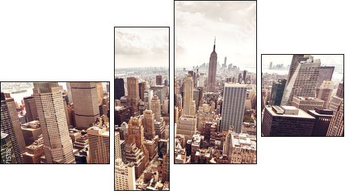 Manhattan skyline aerial view - Four-piece canvas print, Fortyk