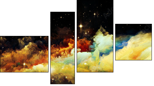 Advance of Nebula - Four-piece canvas print, Fortyk