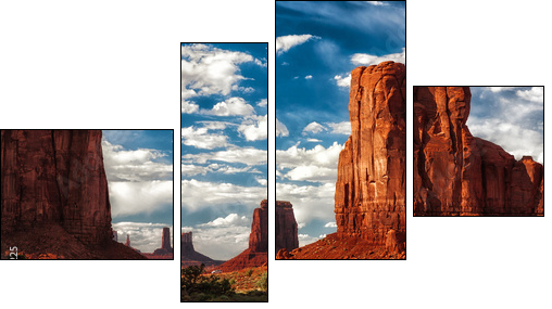 Monument Valley - Four-piece canvas print, Fortyk
