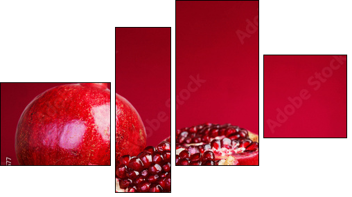 pomegranate fruit - Four-piece canvas print, Fortyk