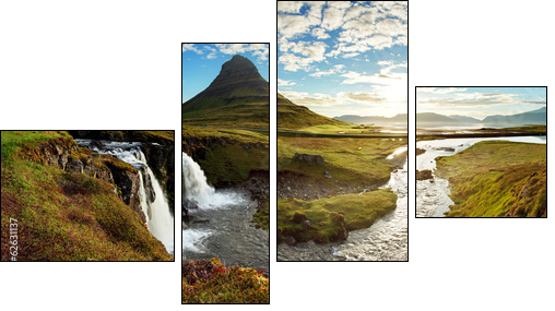 Panorama - Iceland landscape - Four-piece canvas print, Fortyk