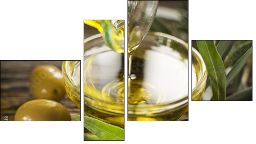 Olive oil - Four-piece canvas print, Fortyk