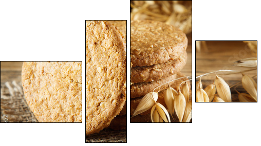 Oatmeal cookie - Four-piece canvas print, Fortyk