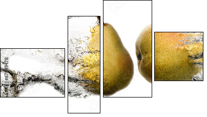 Pears strike - Four-piece canvas print, Fortyk