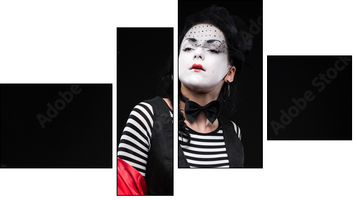 woman mime - Four-piece canvas print, Fortyk