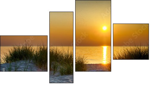 Sunset Over Lake Michigan - Four-piece canvas print, Fortyk
