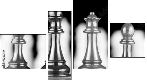 Four chess piece - Four-piece canvas print, Fortyk